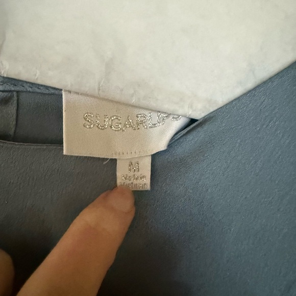 Beautiful satin dress pale blue - Picture 2 of 7